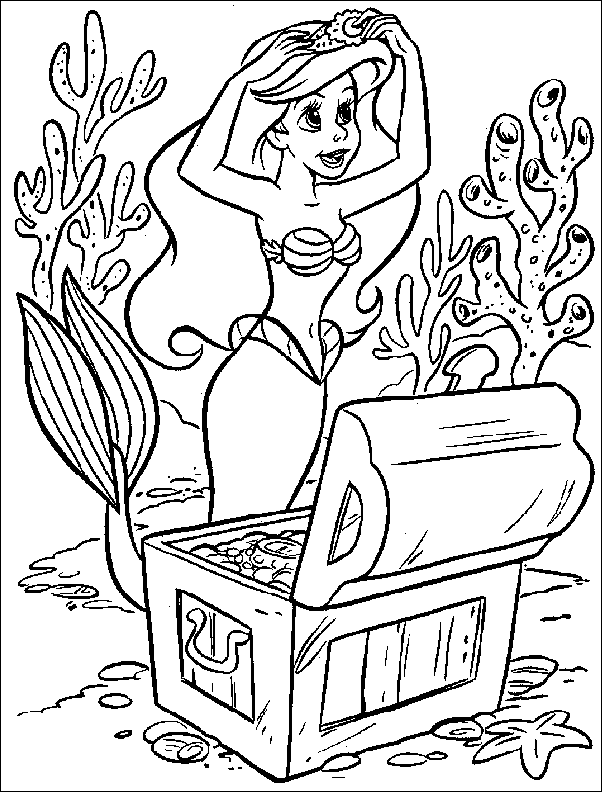 coloriage en ligne gratuit ariel la petite sirene