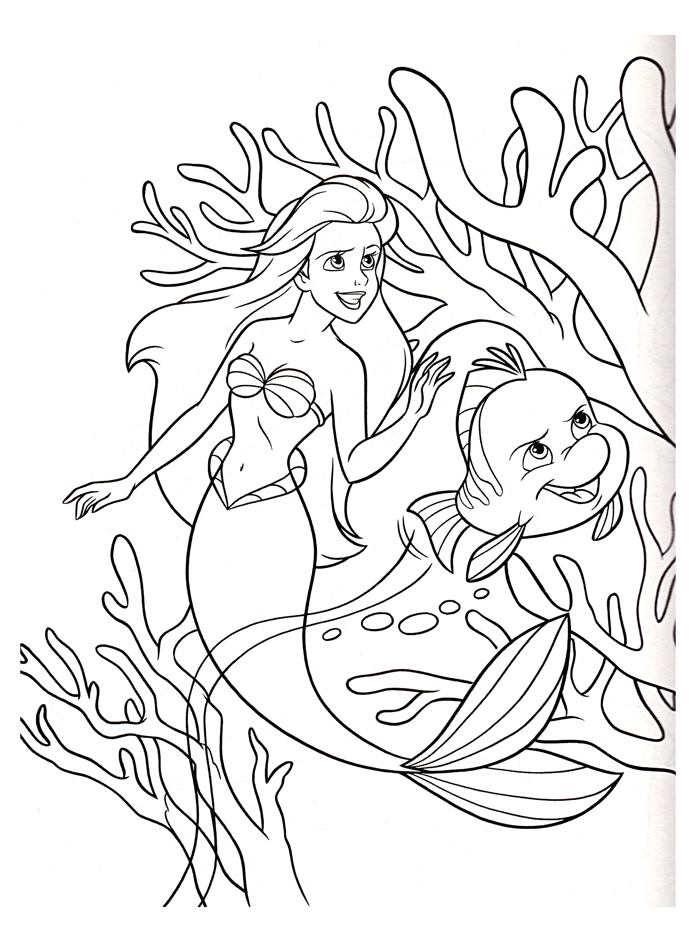 coloriage la petite sirene en ligne