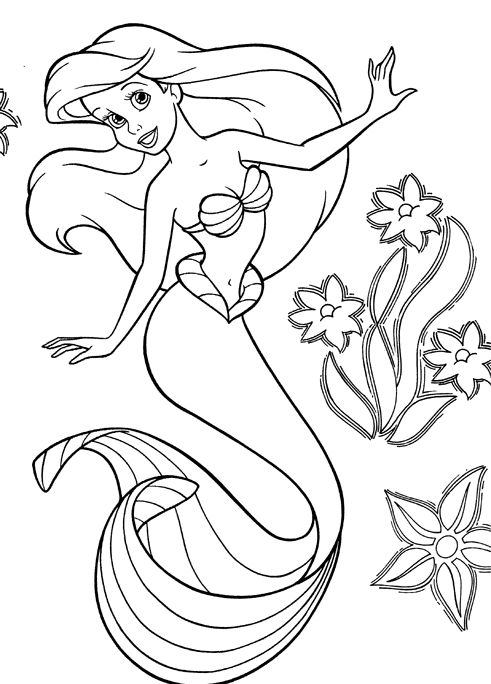 coloriage la petite sirene 2