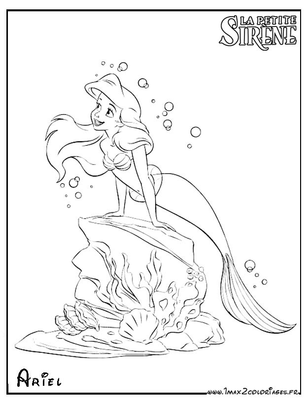 coloriage masque ariel