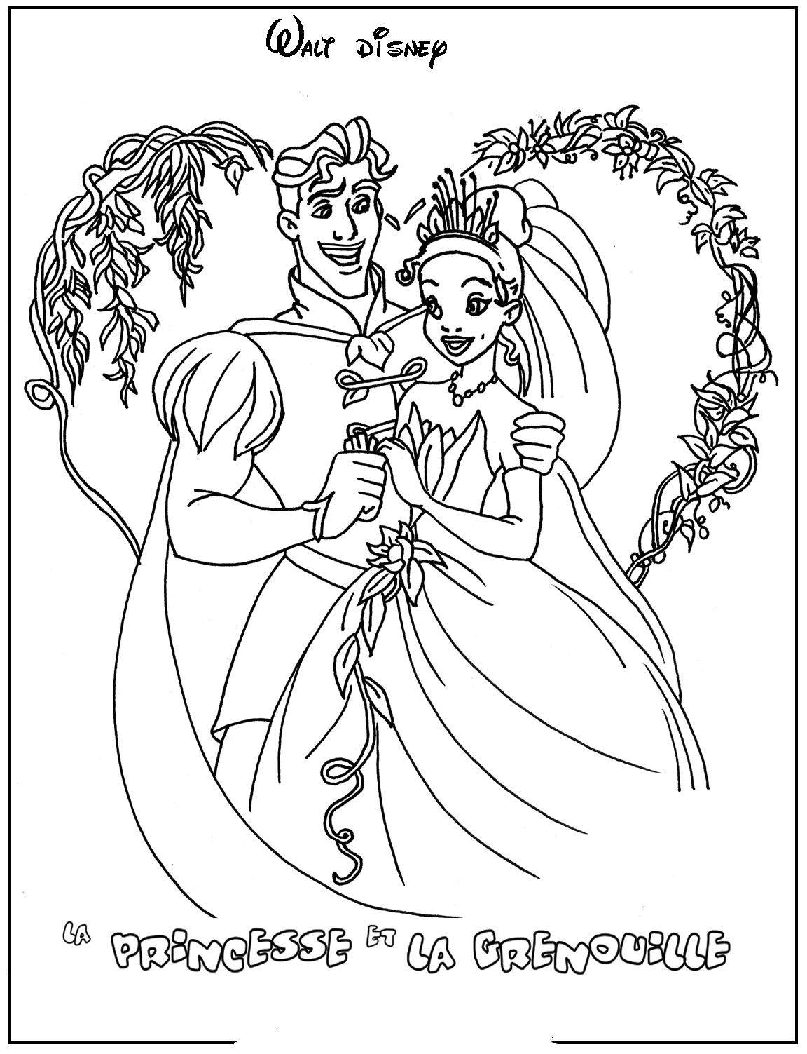 Princesse Et La Grenouille Disney   colorier Voir le dessin