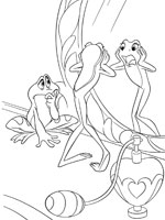 dessin  colorier la princesse et la grenouille en ligne
