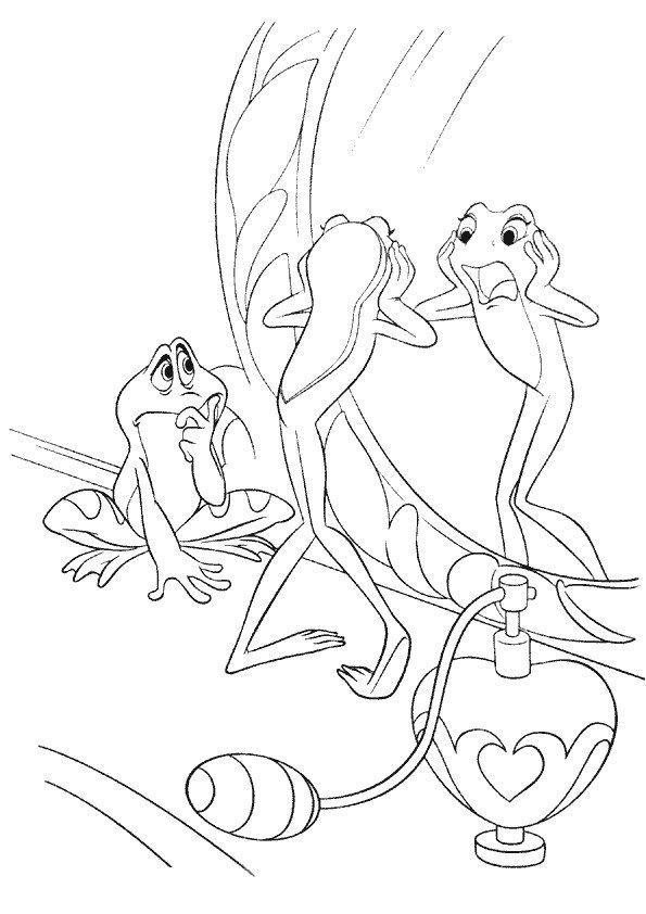 dessin de la princesse et la grenouille en ligne