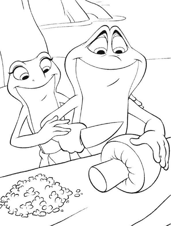 Coloriage La Princesse et la Grenouille à imprimer Kidzeo