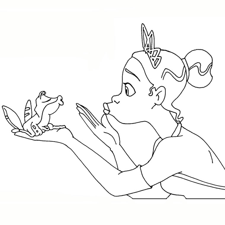 coloriage princesse grenouille - coloriage la princesse et la grenouille gratuit a imprimer