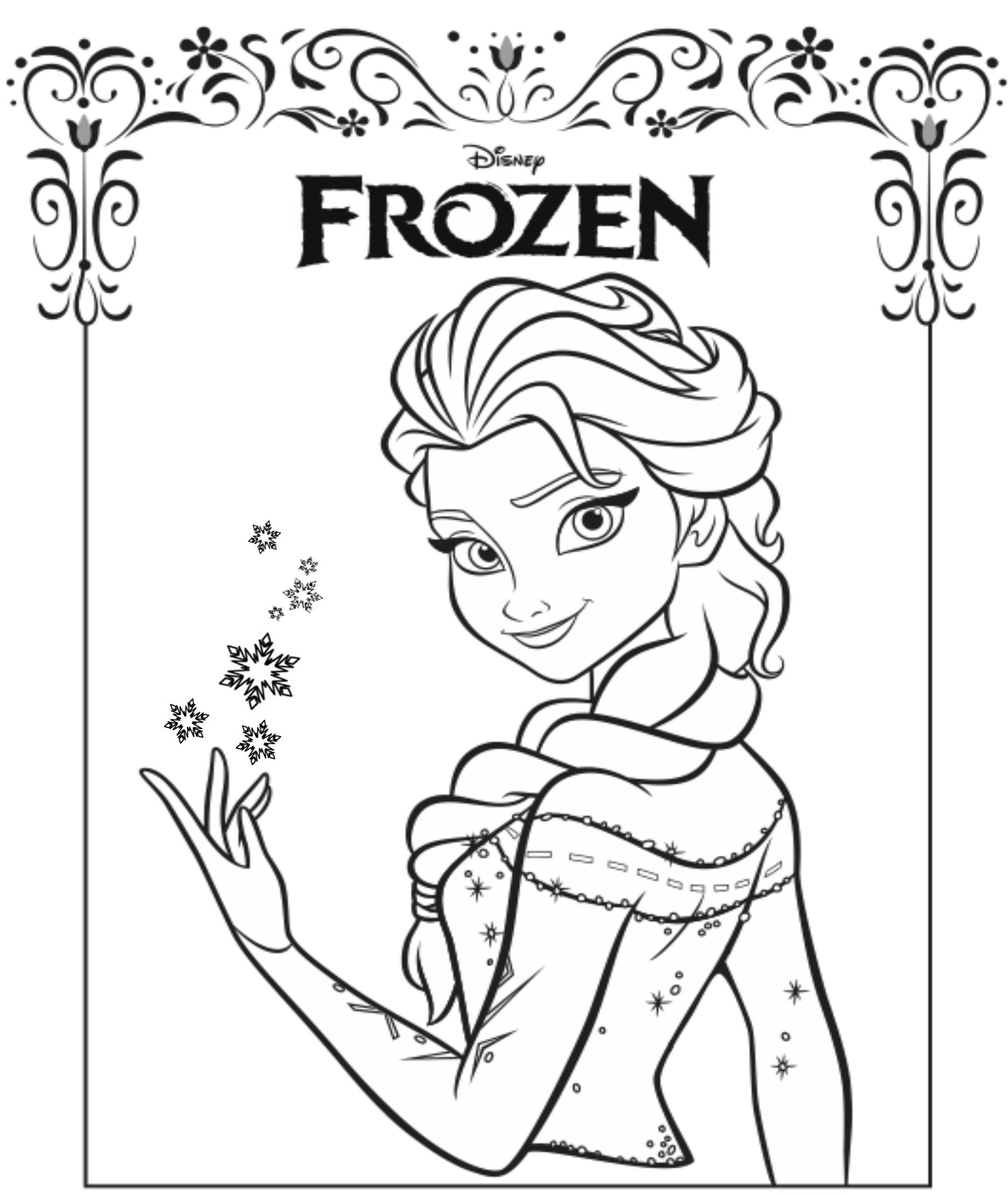 Gratuit Frais Dessins A Colorier Reine Des Neiges