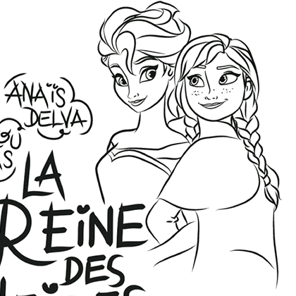 coloriage la reine des neiges en couleur