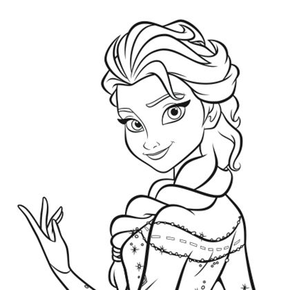 coloriage la reine des neiges en couleur