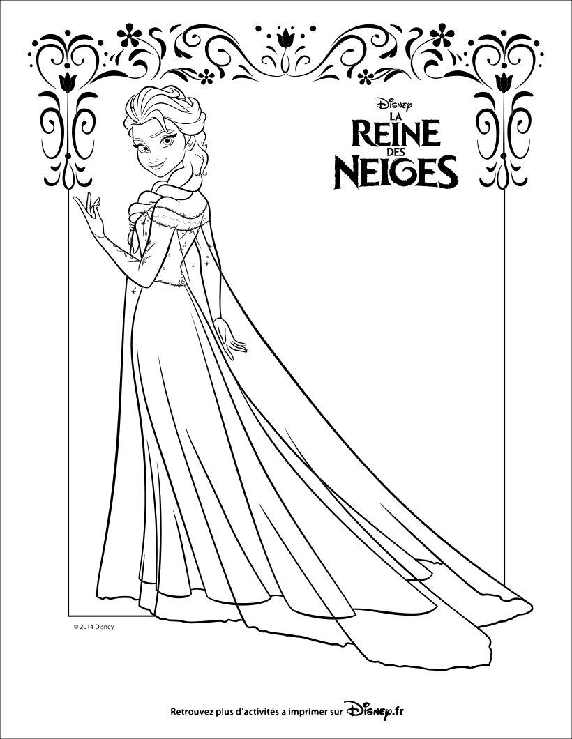 Reine Des Neiges En Couleur   colorier Voir le dessin Voir le dessin