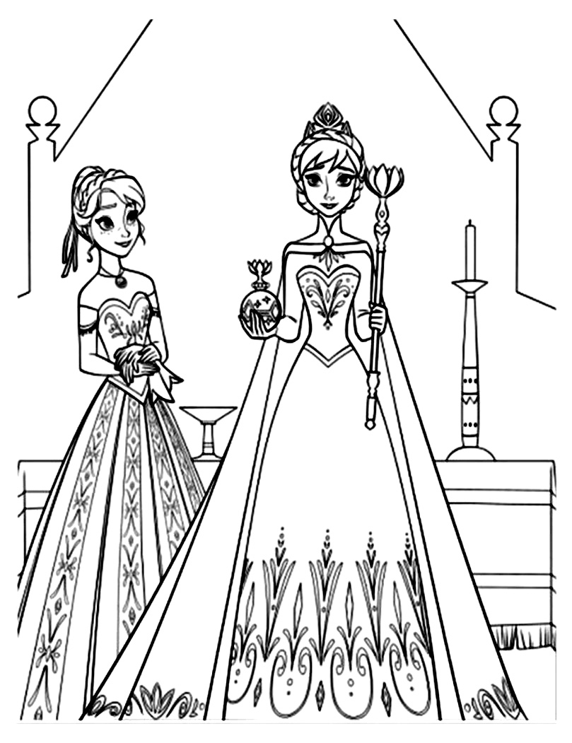 Coloriage à Dessiner à Imprimer La Reine Des Neiges Elsa