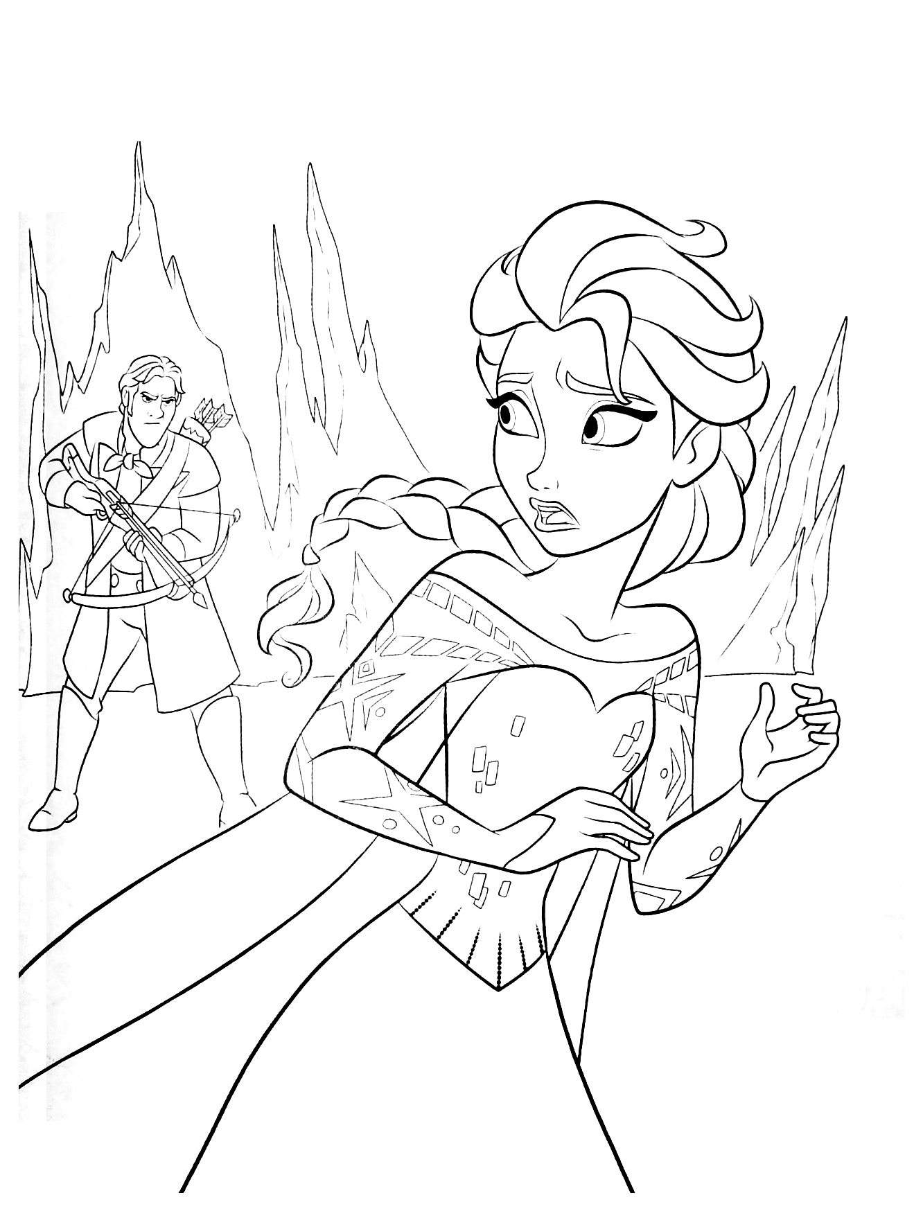 coloriage la reine des neiges hugo l'escargot