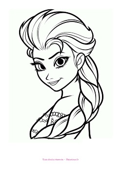 dessin reine des neiges format a4