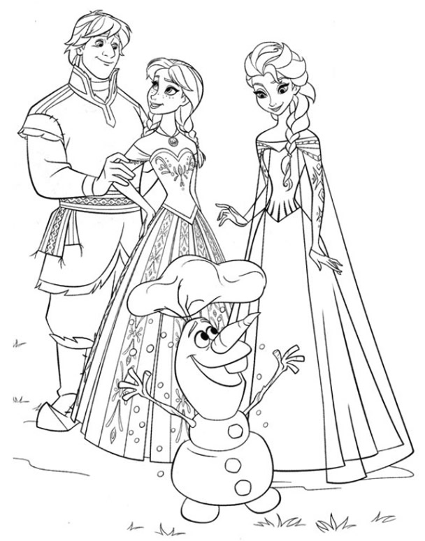 coloriage à imprimer la reine des neiges olaf