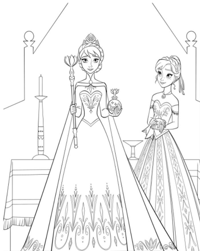 coloriage reine des neiges sur jeux info