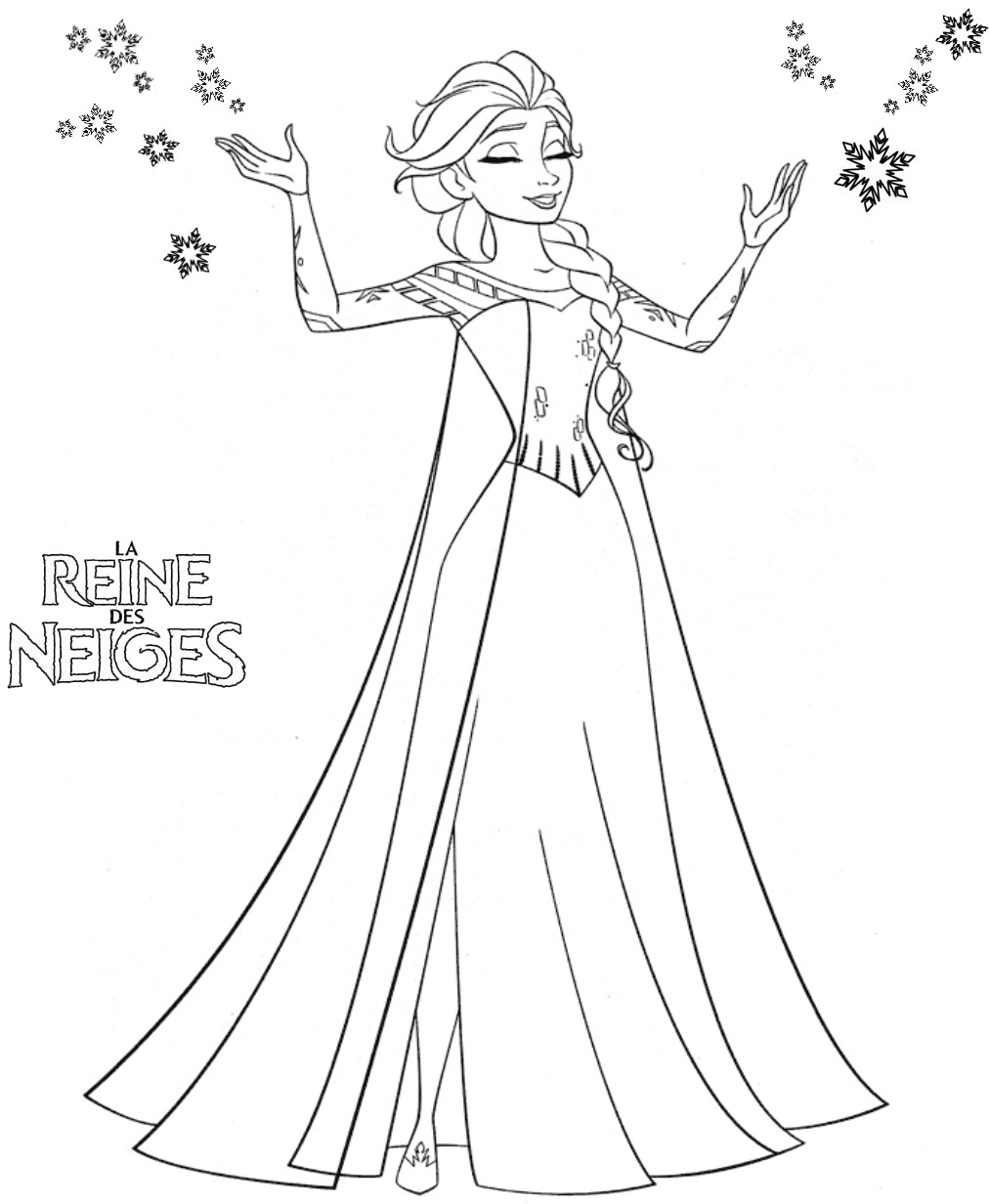 coloriage   dessiner la reine de neiges   imprimer