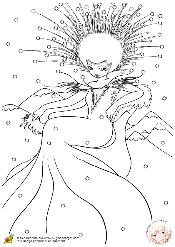 coloriage la reine des neiges