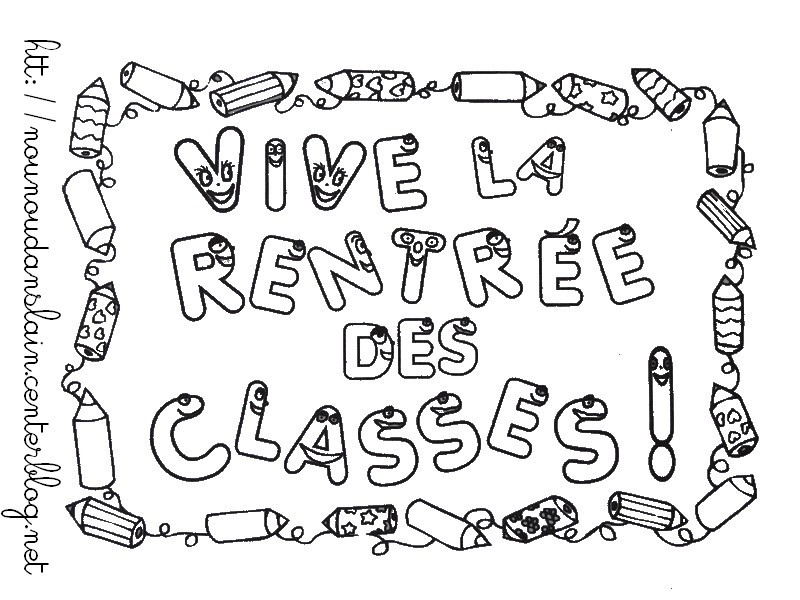 coloriage la rentree maternelle