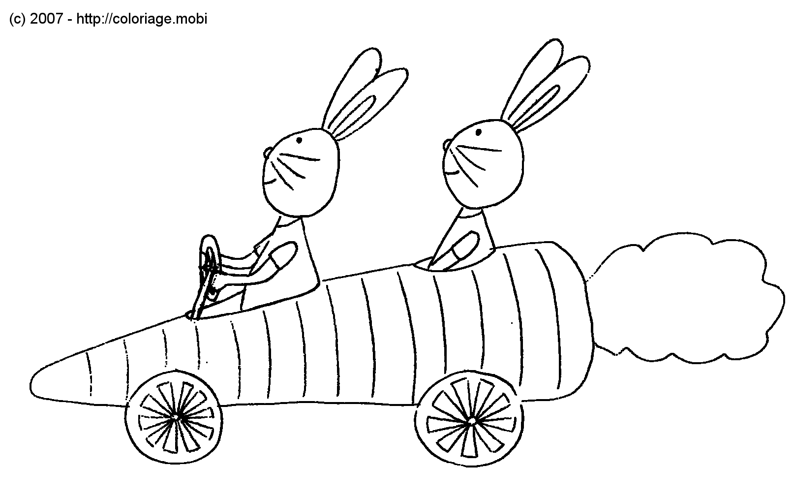 coloriage lapin carotte