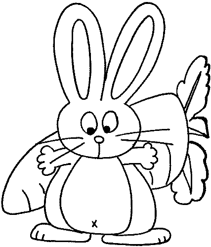 coloriage lapin carotte