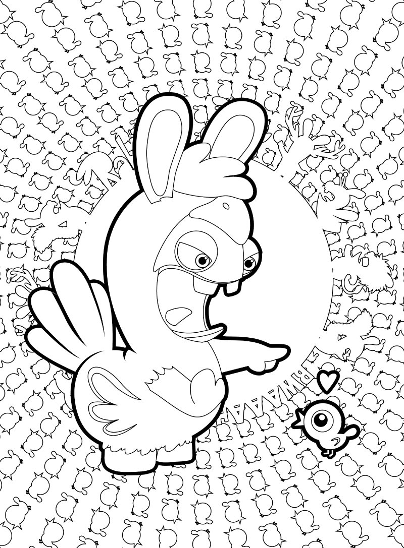 coloriage lapin cretain gratuit