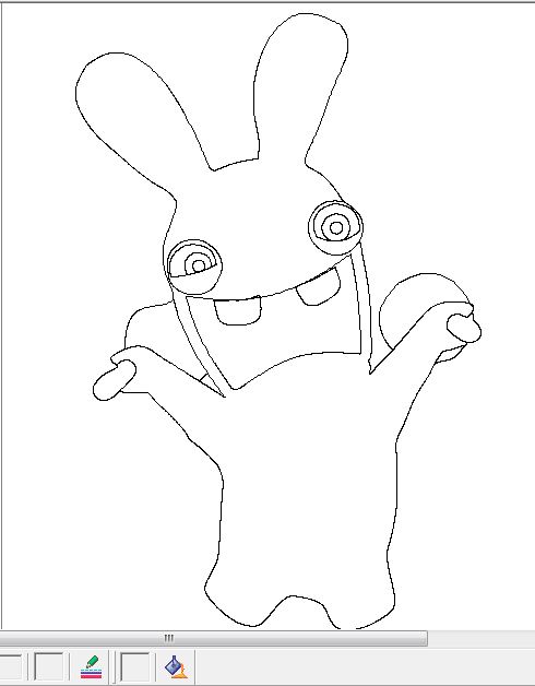 dessin lapin crètin