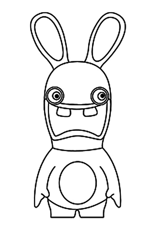 13 dessins de coloriage Lapin Crètin A Imprimer à imprimer - coloriage de lapin cretin