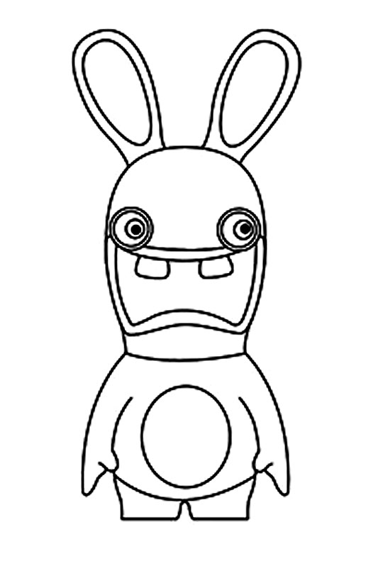 coloriage de lapin cretin