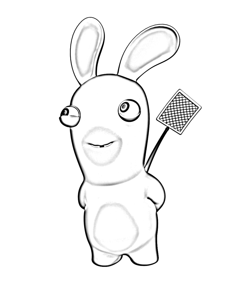 coloriage  dessiner lapin crètin en ligne