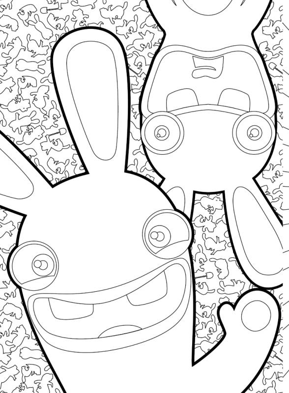 coloriage lapin cretin gratuit