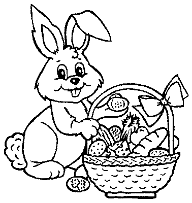 coloriage lapin de paques a imprimer gratuit