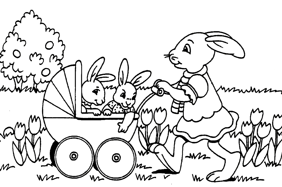 coloriage lapin de paques a imprimer gratuit