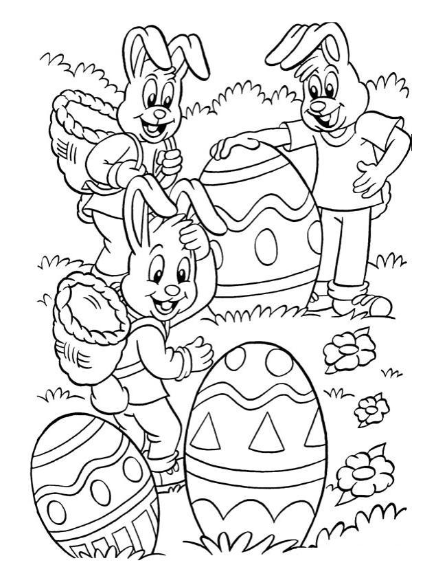 coloriage lapin de paques a imprimer gratuit