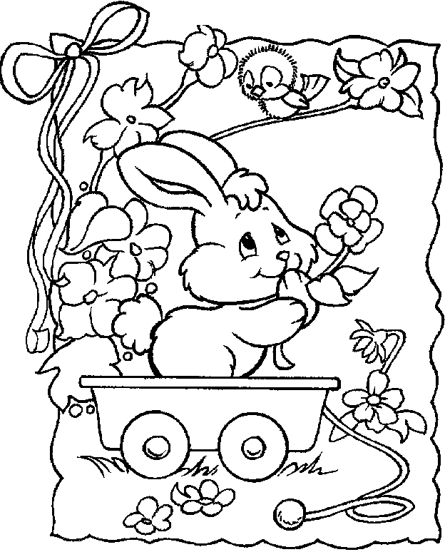 coloriage lapin de paques a imprimer gratuit