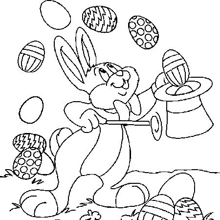 coloriage lapin de paques gratuit