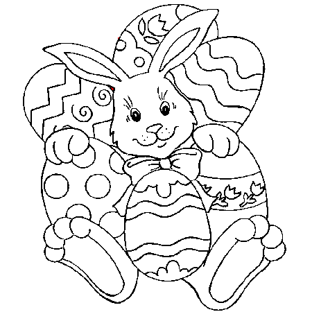 coloriage lapin de paques gratuit