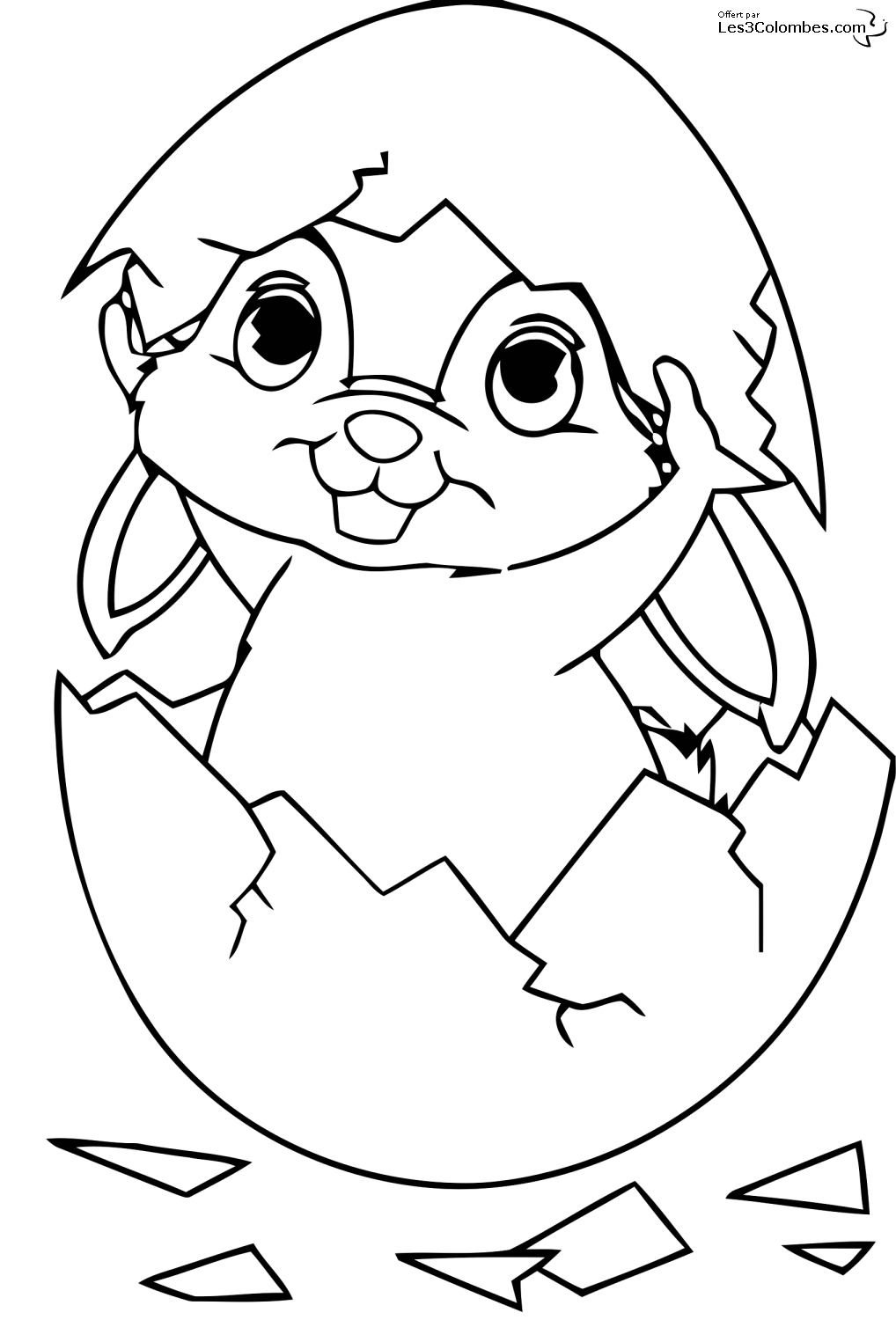 Nouveau coloriage lapin de noel Image lapin de paques