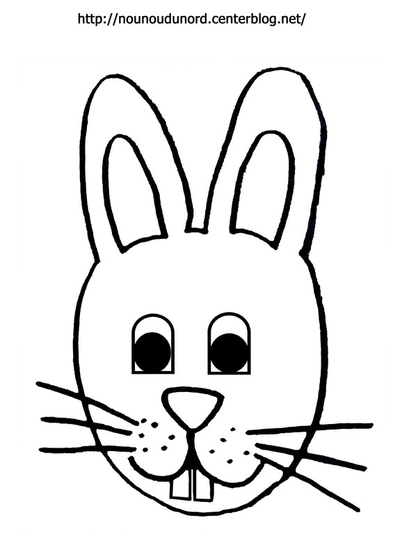 coloriage à dessiner lapin de paques gratuit