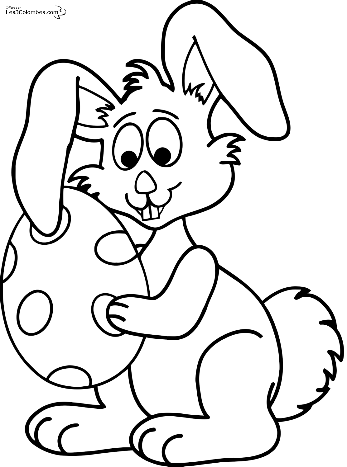 dessin lapin de paques  imprimer