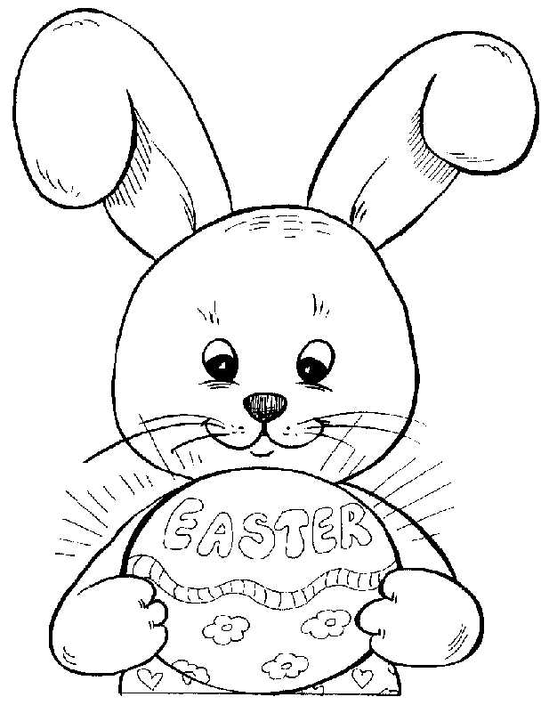 dessin lapin de paques a imprimer gratuit