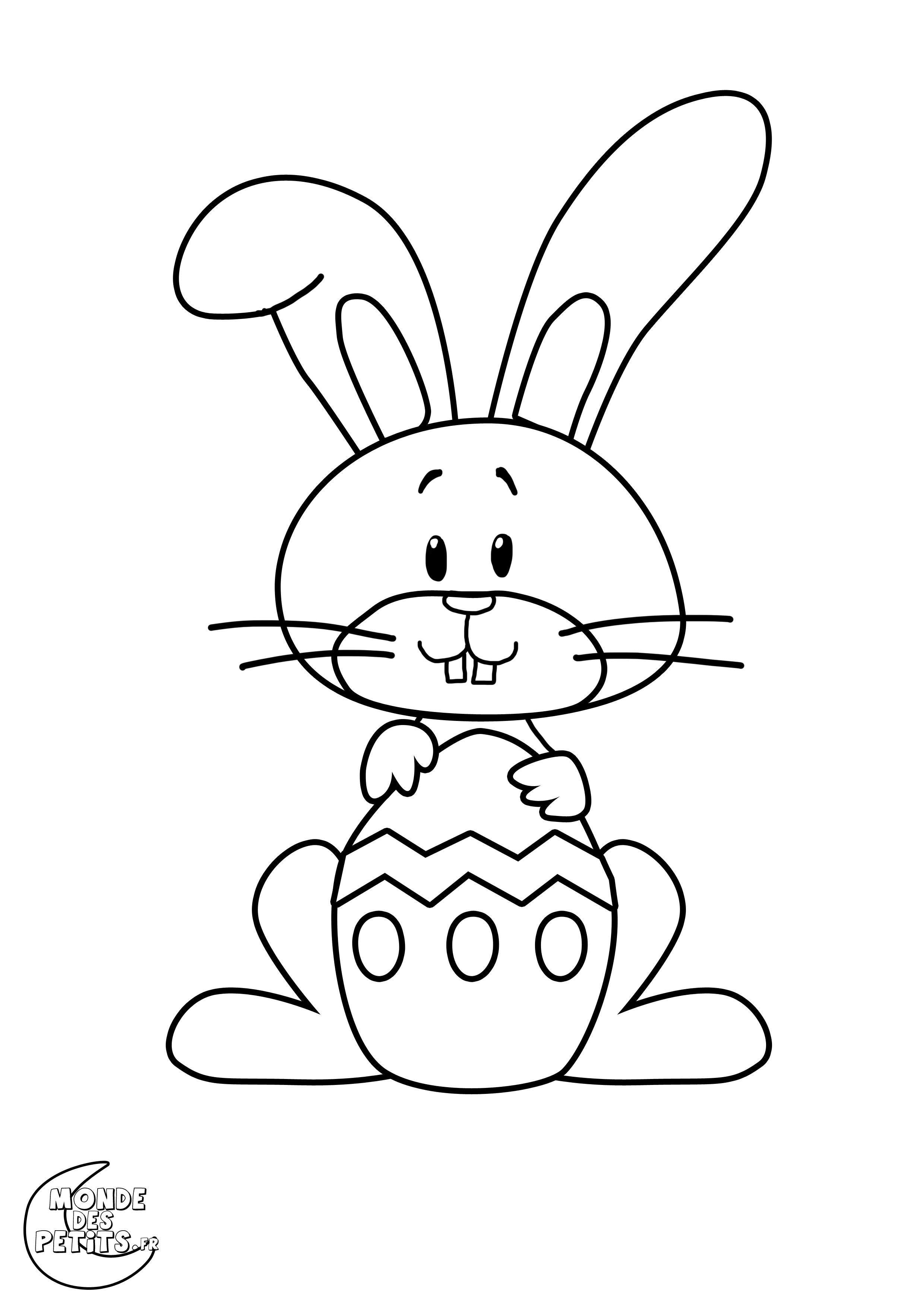 lapin de paques a colorier en ligne