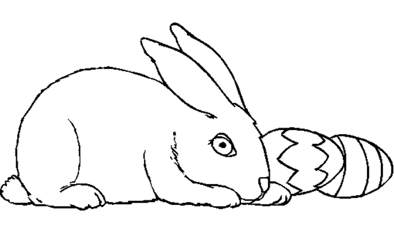 dessin lapin de paques