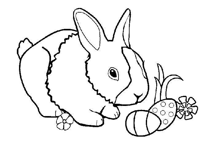coloriage lapin de paques a imprimer