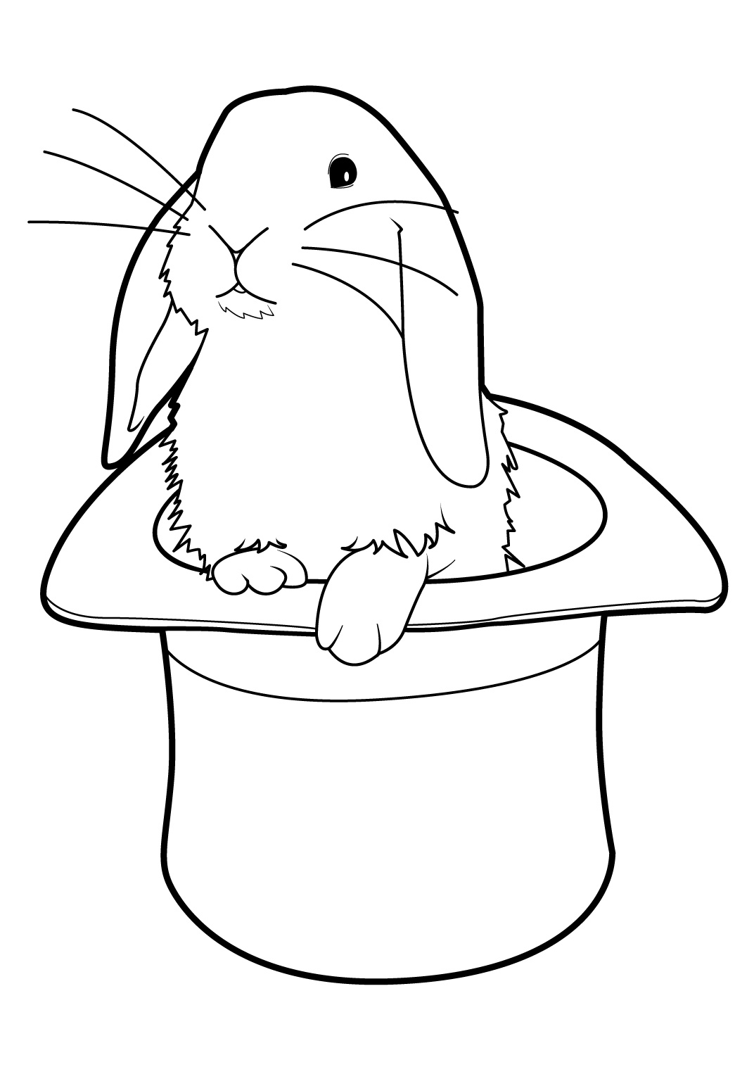 coloriage lapin lindt