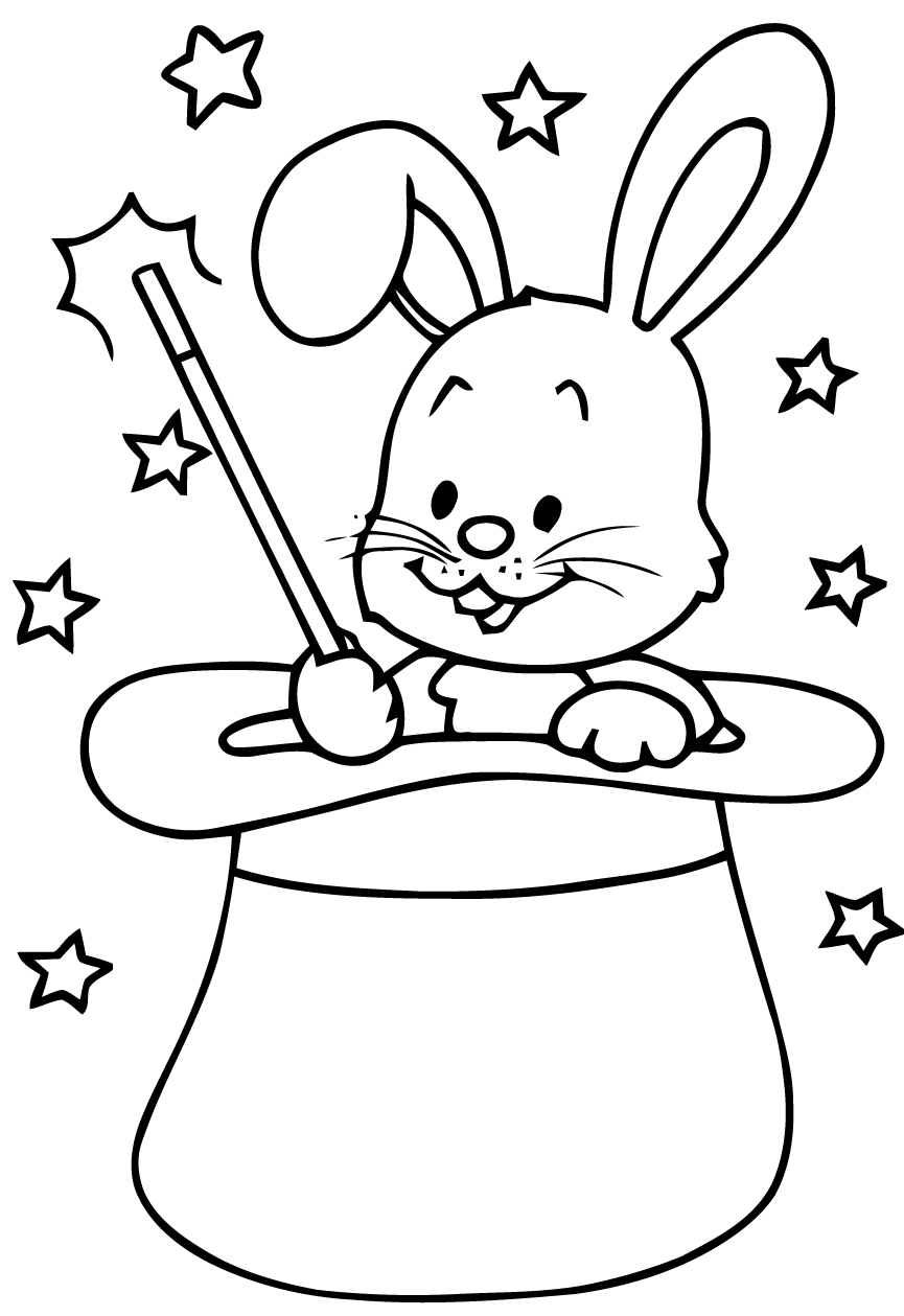 coloriage d un petit lapin