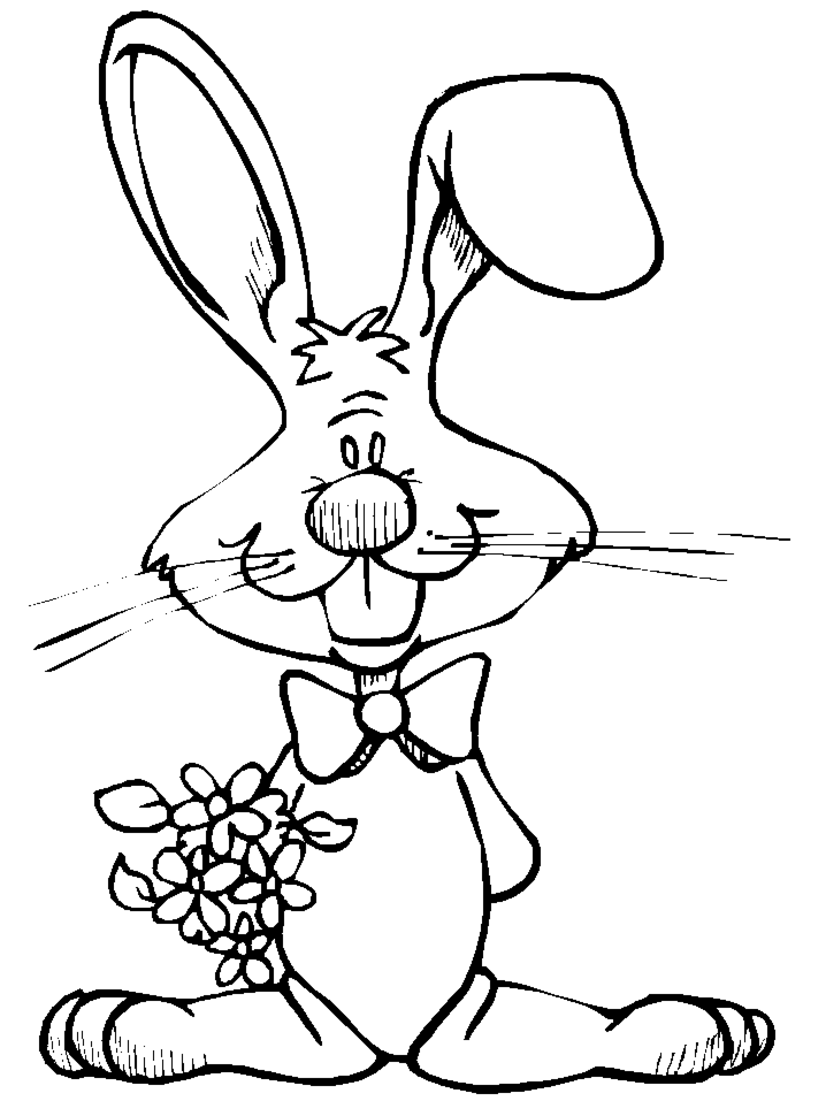 coloriage masque lapin