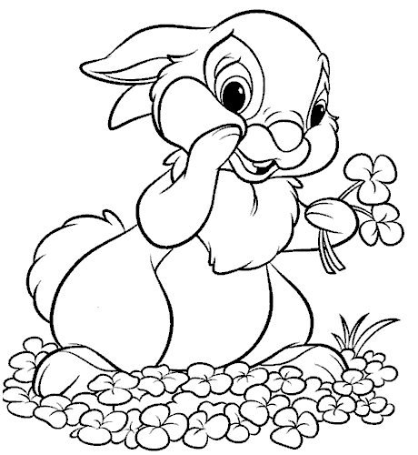 coloriage lapin de paques