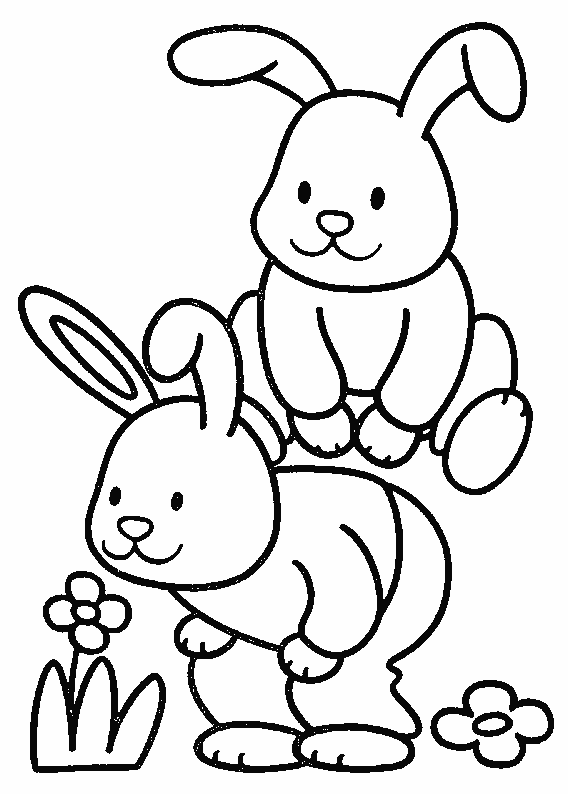 coloriage bebe lapin imprimer