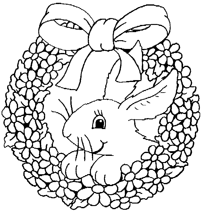 coloriage lapin fille