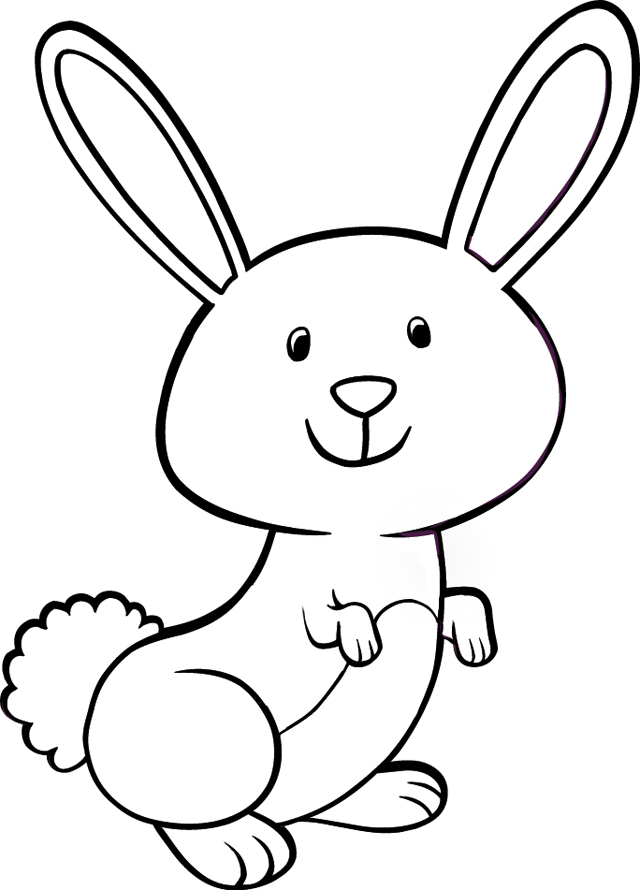 coloriage lapin rigolo