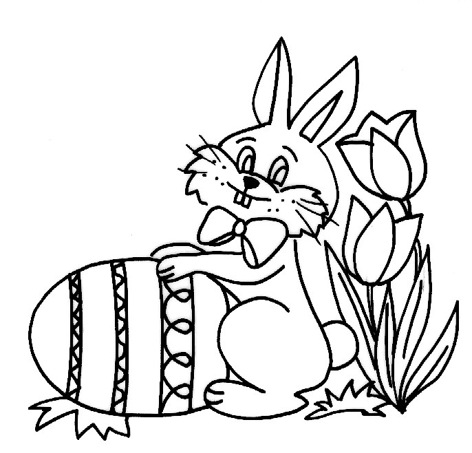 coloriage  imprimer lapin de pâques